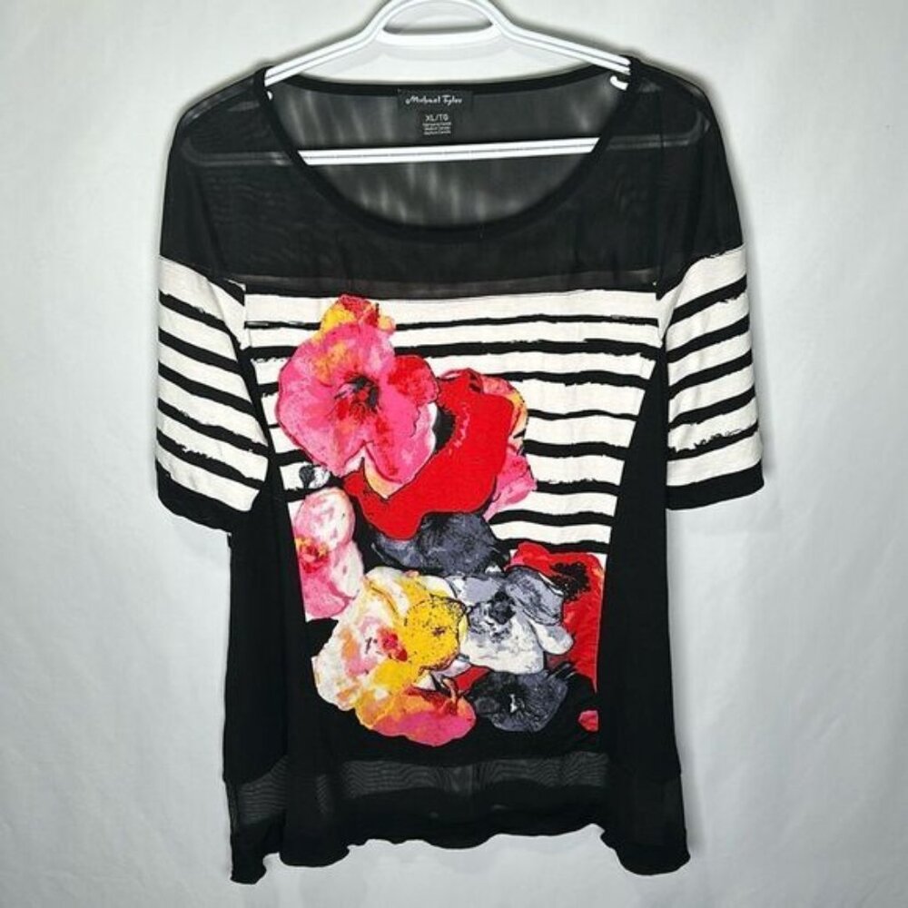 Michael Tyle flower shirt XL
